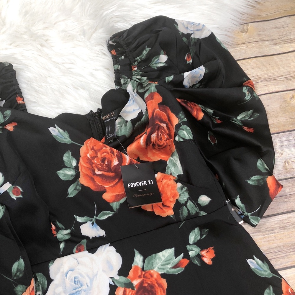 Forever21 Floral Faux Wrap Dress - Picture 2 of 5